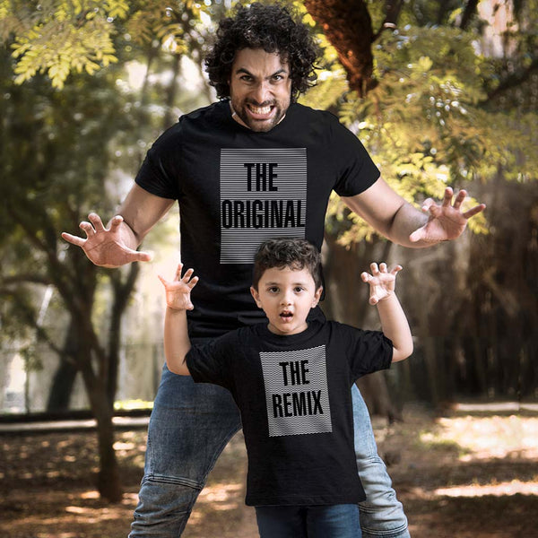 The Original & The Remix Father son & Father Daughter Matching T-Shirts