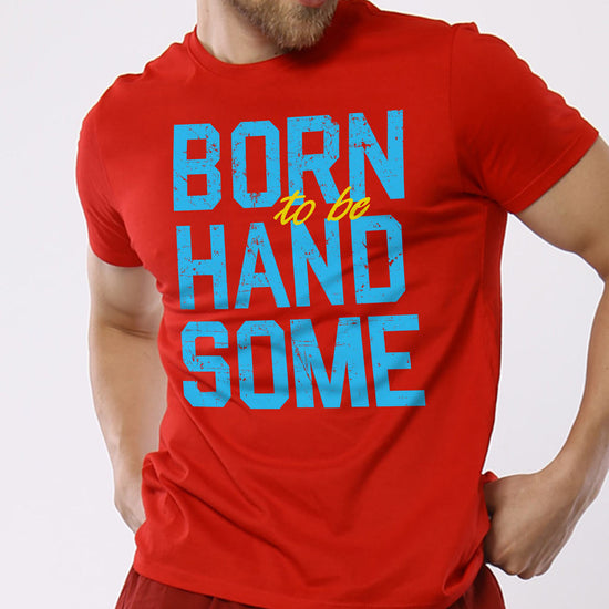 Born Handsome, Matching Tee And Bodysuit For Dad And Baby (Boy)