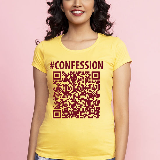Confession Qr Code Matching Tees For Couples