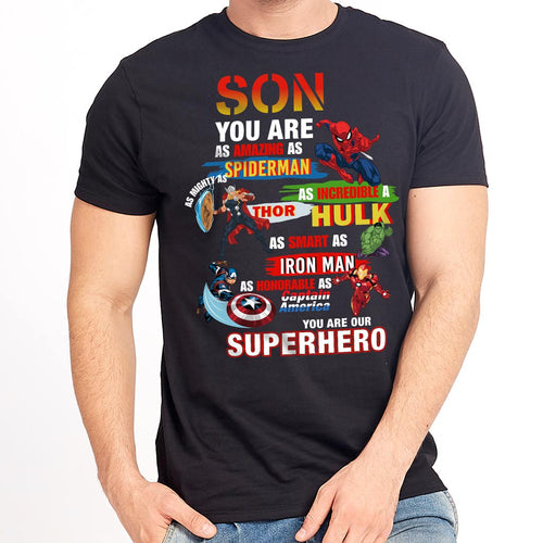 Daddy You Are SuperHero, Matching Dad & Son Tees