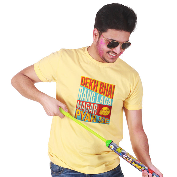 Dekh Bhai Rang Laga Magar Pyaar Se Tee For Men dekh-bhai-rang-laga-magar-pyaar-se-tee-for-men