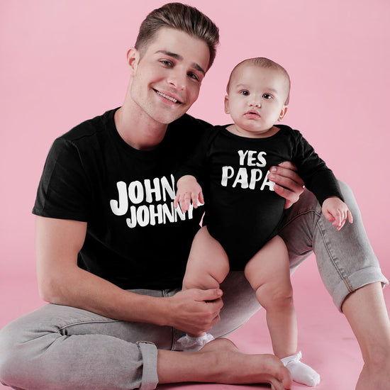 Johnny Johnny Yes papa Bodysuit and Tees