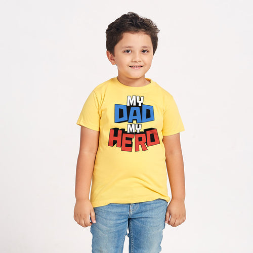 My Son/Dad My Hero Yellow Father Son Tees