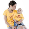 Raising The Future, Matching Tee And Babysuit For Mom And Baby (Boy)