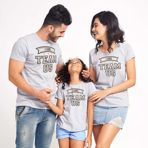 Team Us, Matching Dad/Mom/Daughter Family Tees