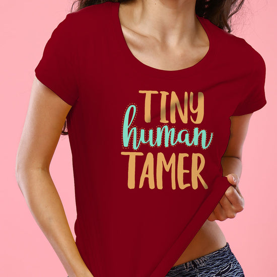Tiny Human Tamer, Matching Tee And Bodysuit For Mom And Baby (Boy)