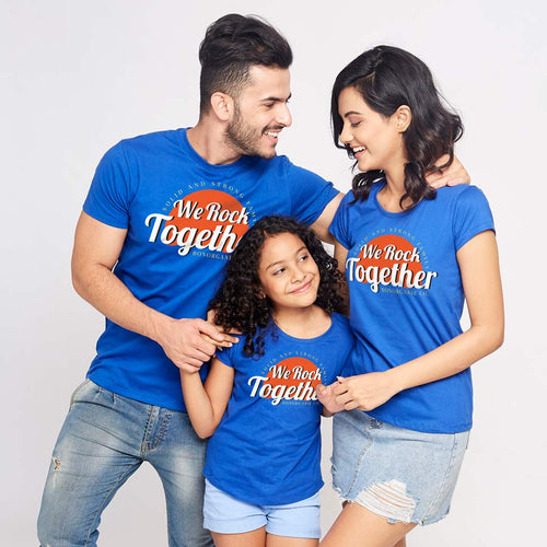 We Rock Together, Matching Dad/Mom/Daughter Family Tees