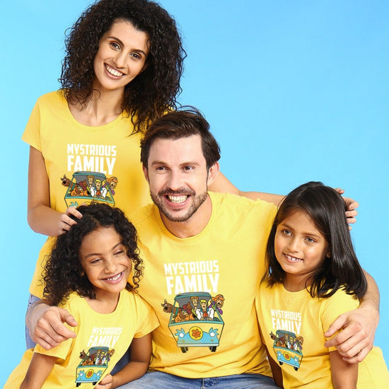 Mystrious Family Yellow Matching Tees For Family