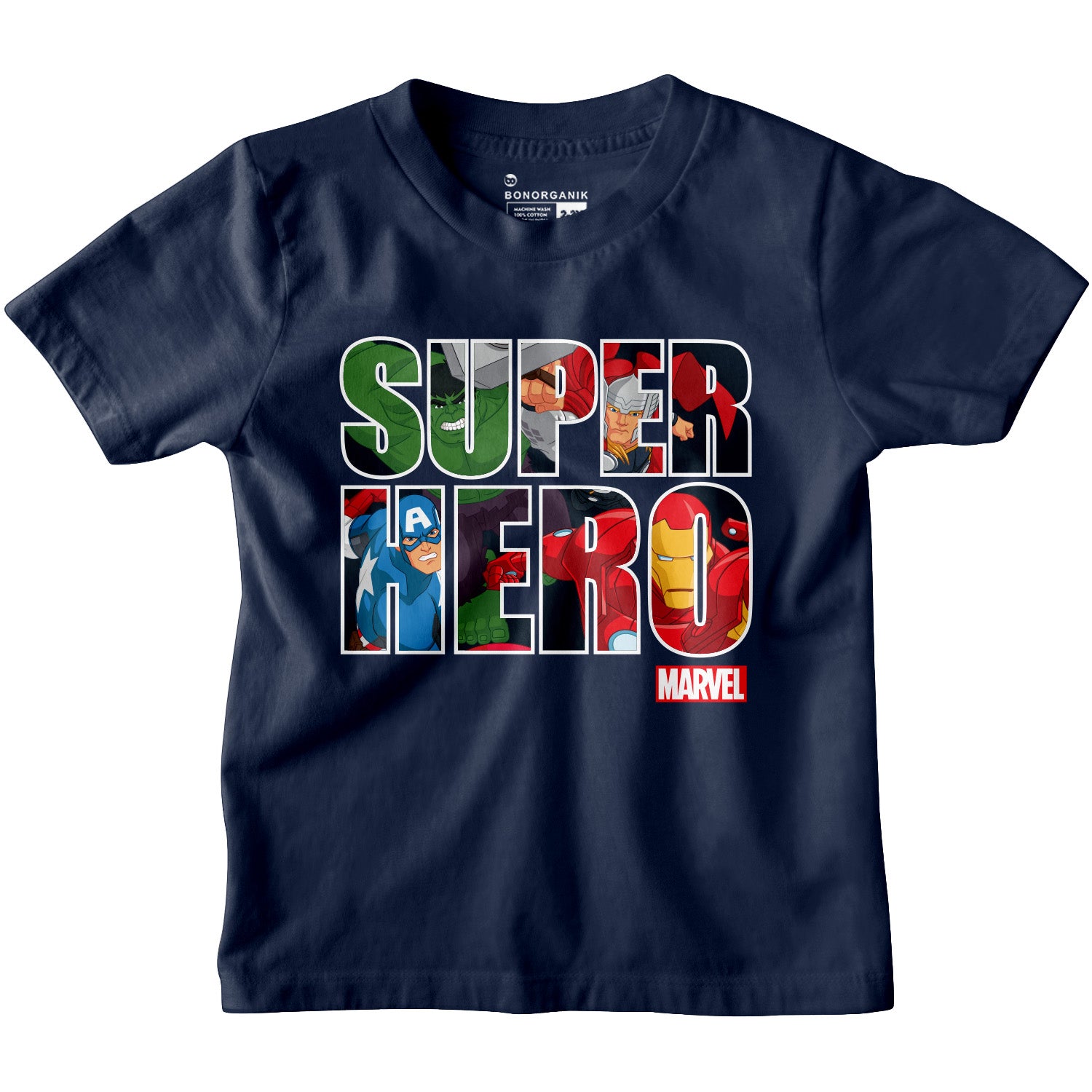 Marvel T-Shirt Garçon Officiel – Super-Héros Comics, Coton Doux Et Confortable