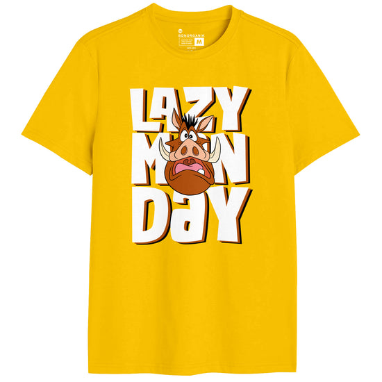 Lazy Man Day Graphic Printed Men Tshirt