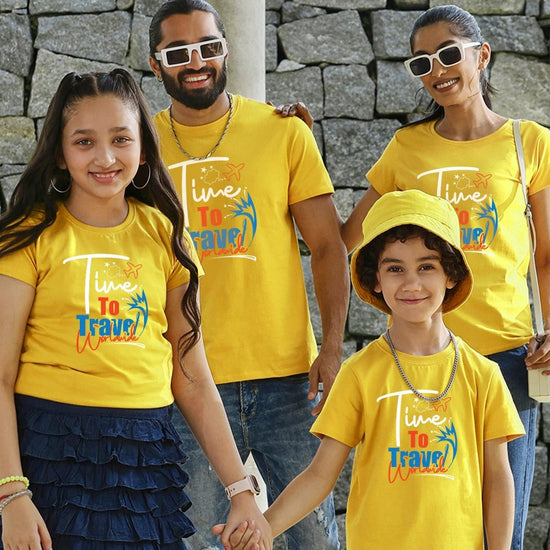 Its Time To Travel World Matching Tees For Family