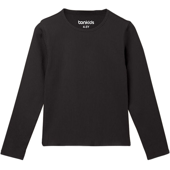 Girls Rib Tshirt Black