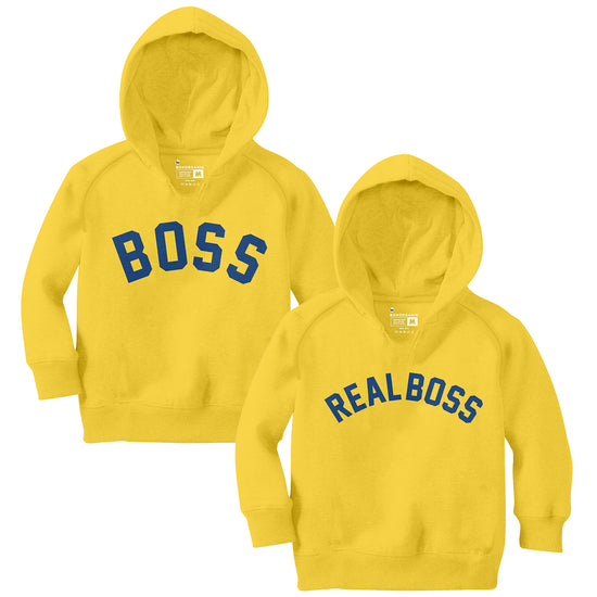 Boss Real Boss Him/ Her Matching Yellow Couple Hoodie