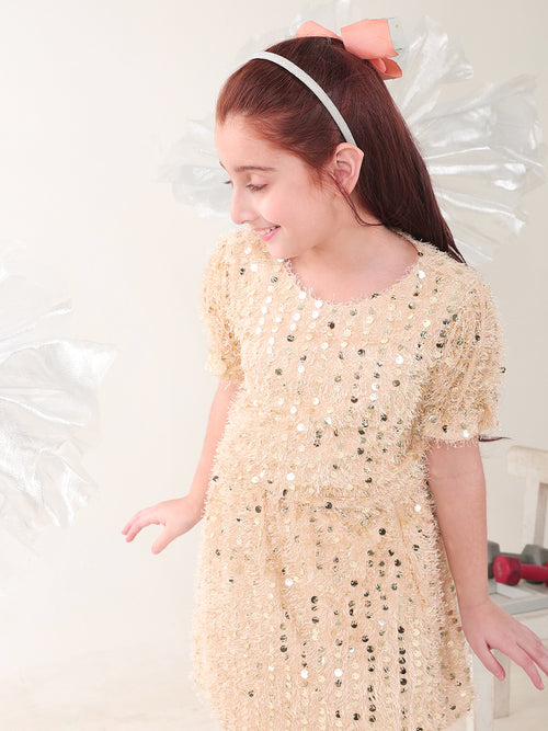 Girls Clothing Set Beige Sleeveless Round
