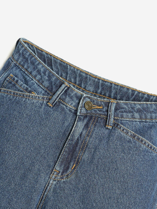Girls Jean Mildly Distressed Mid-Rise Cotton Jeans