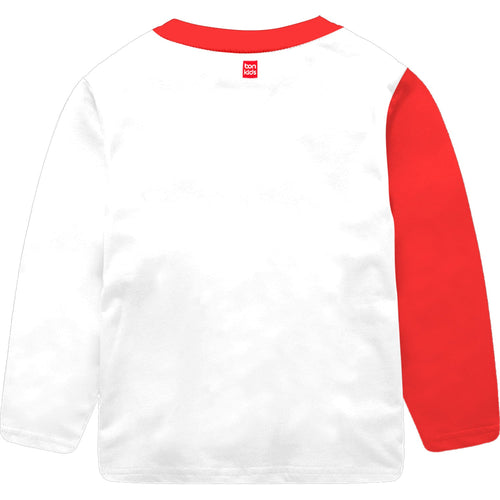 Mickey Red/White Full Sleeve Boys T-SHIRT