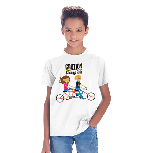 Caution Siblings Ride Siblings Tees