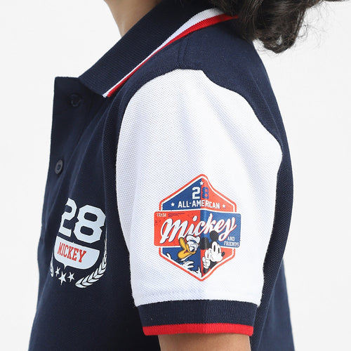 Mickey Boys Polo Tees  | Navy Blue