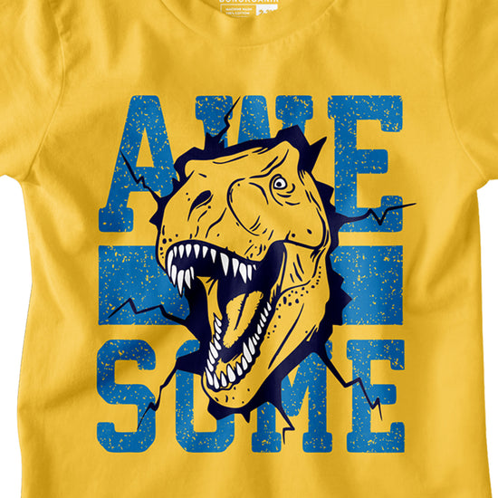 Boys Dino Awesome Printed Tees