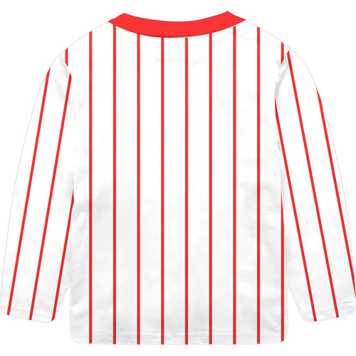 Mickey Striped Red Full Sleeve Boys T-SHIRT