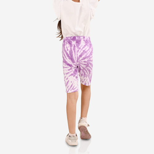 Girl Biker Purple Regular Long Shorts