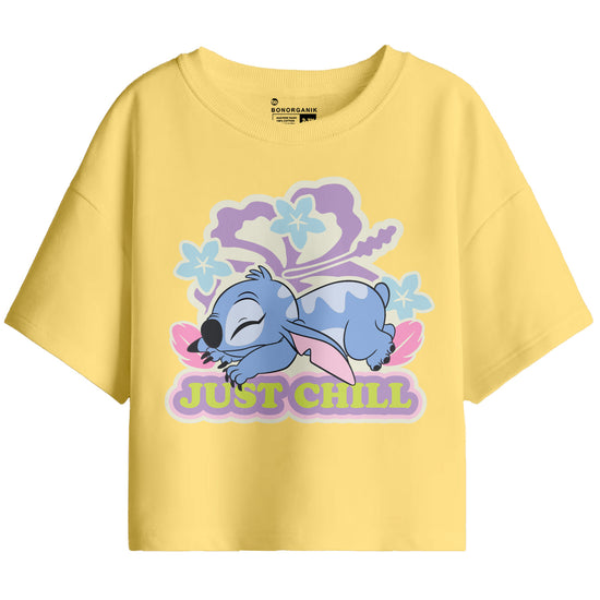 Girl Oversize Stitch Printed T-Shirt