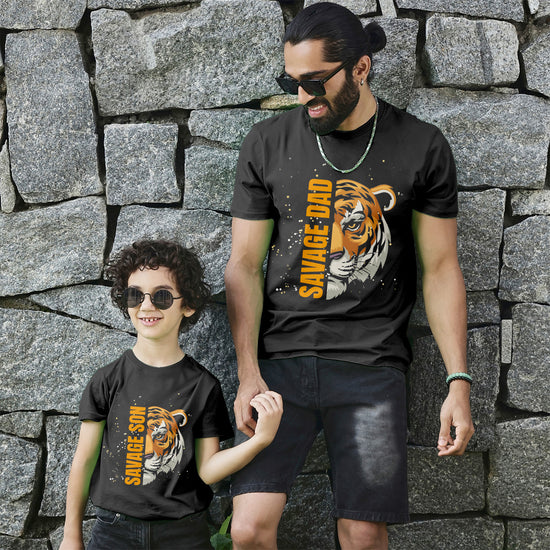 Savage Dad And Son Twinning Tees For Dad And Son