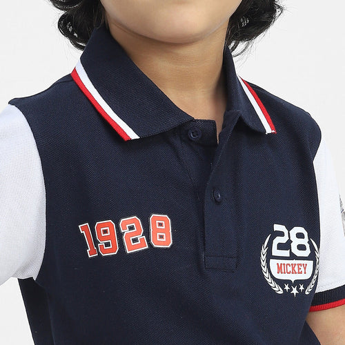 Mickey Boys Polo Tees  | Navy Blue