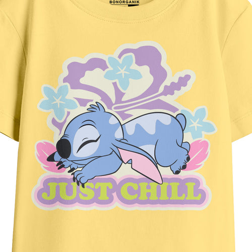 Girl Oversize Stitch Printed T-Shirt
