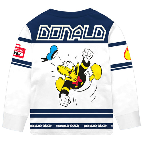 Mickey Striped Navy Full Sleeve Boys T-SHIRT