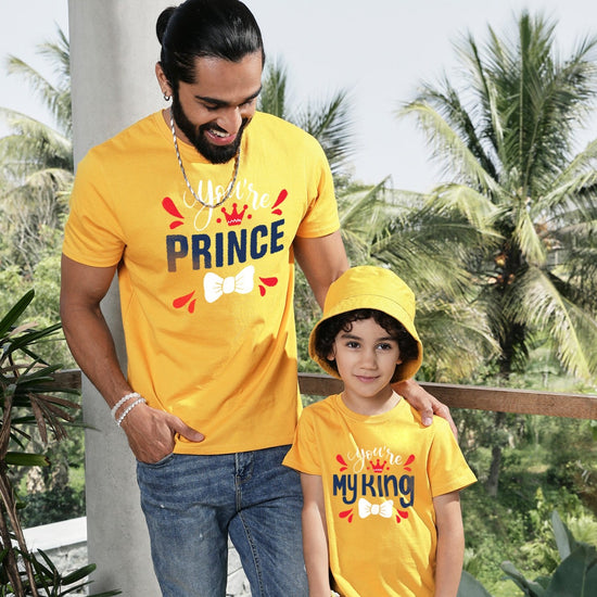 You Are King & Prince Twinning Tees For Dad And Son