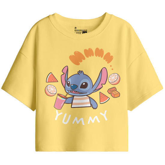 Girl Oversize Stitch Printed T-Shirt