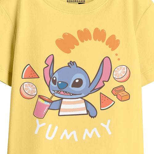 Girl Oversize Stitch Printed T-Shirt