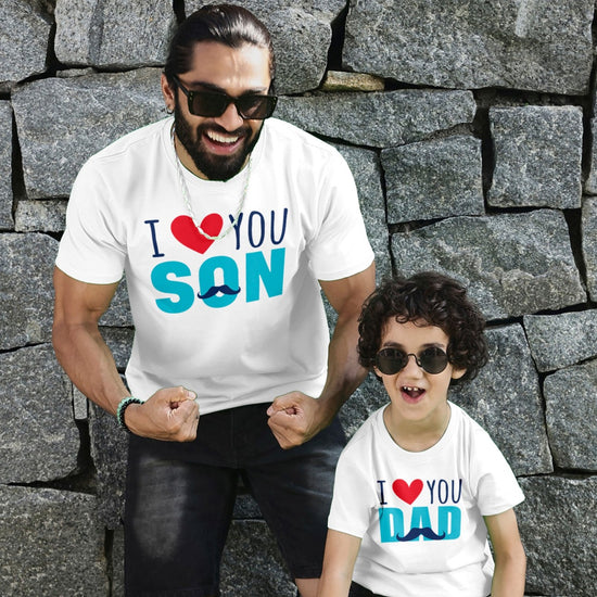 I Love You Dad & Son Twinning Tees For Dad And Son