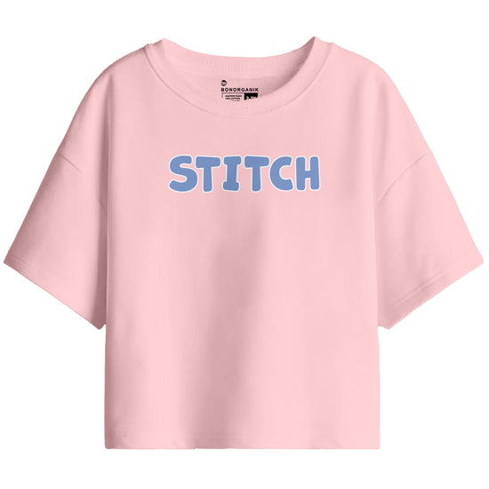 Girl Oversize Stitch Printed T-Shirt
