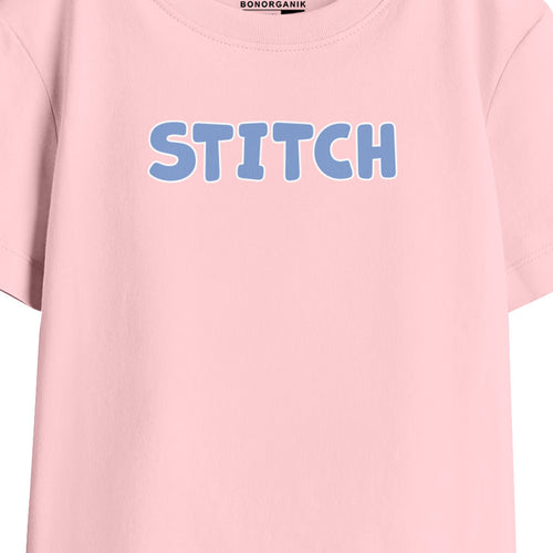 Girl Oversize Stitch Printed T-Shirt