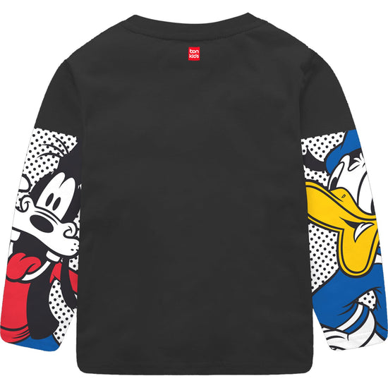 Mickey Black Full Sleeve Boys T-SHIRT