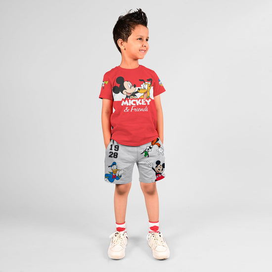 Mickey Donald Duck Grey Boys Shorts