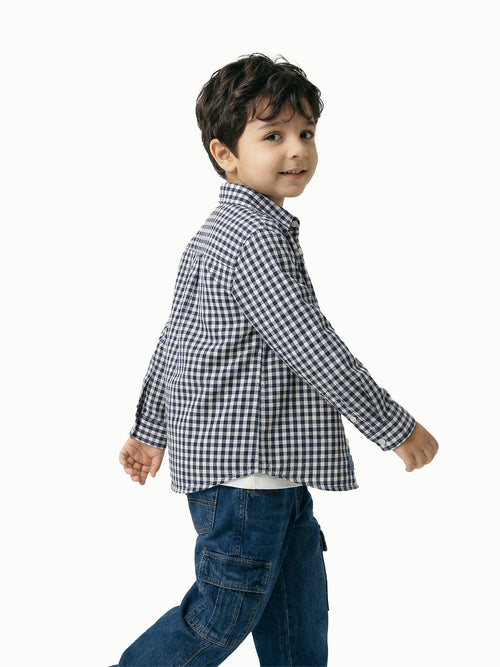 Boy's Shirts Black Full sleeve Spread Collar