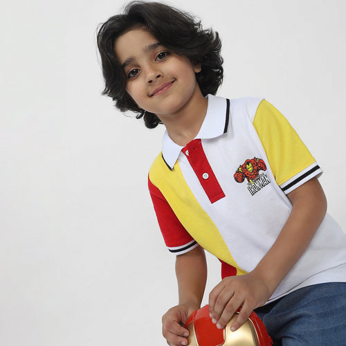 Iron Man Boys Polo Tees  | Multi Color