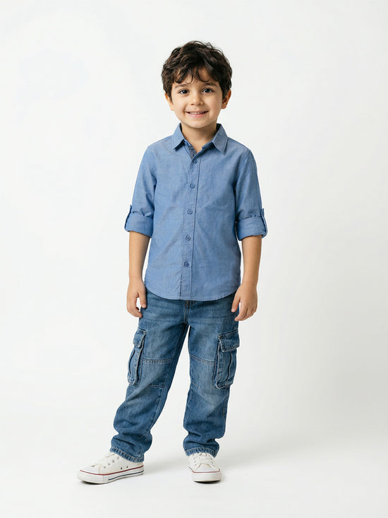 Boy's Shirts Multi Full sleeve Spread Collar
