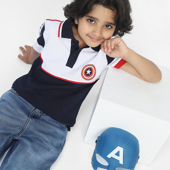 Capt America Boys Polo Tees  | Multi Color