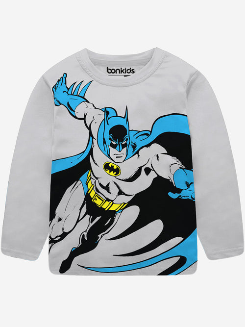 Batman Full Sleeve Grey Tshirts