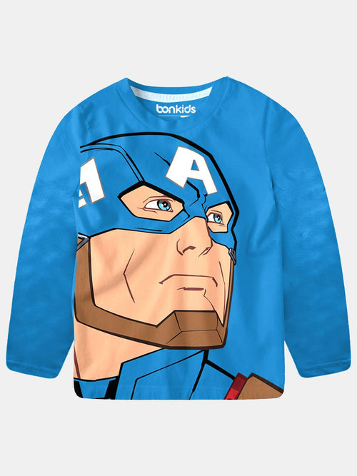 Boys Full sleeve Captain America marvel Combo