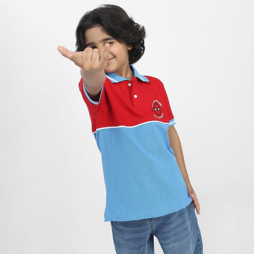 Spiderman Boys Polo Tees  | Multi Color