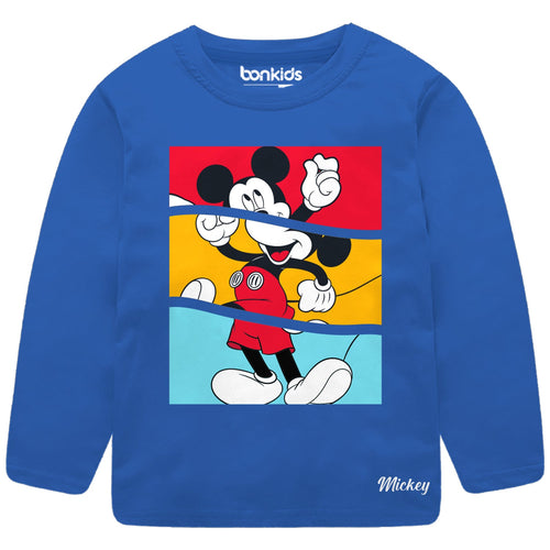 Mickey Blue Sleeve Boys T-SHIRT