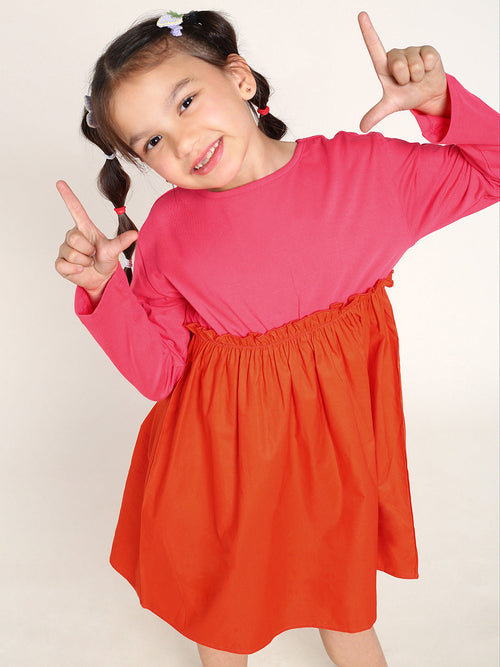 Girls Dress Orange