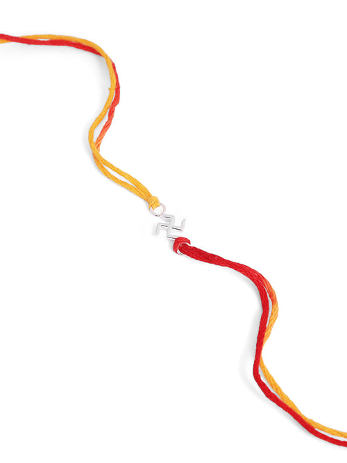 925 Silver-Swastik Rakhi for Kids