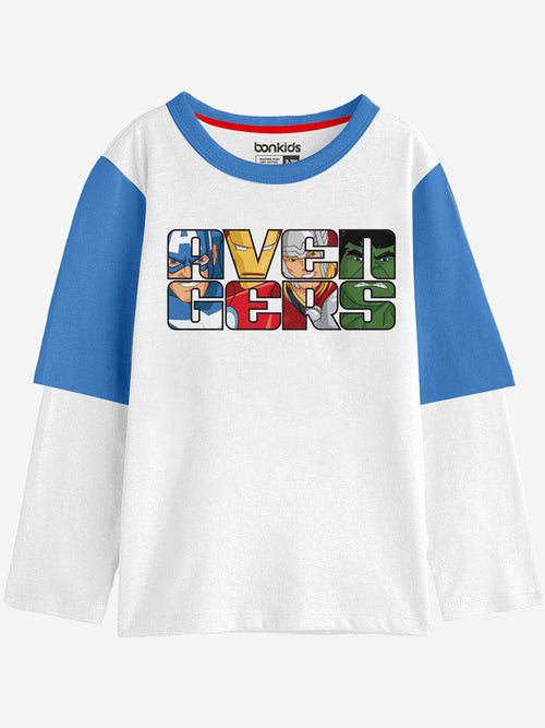 Avengers Full sleeve White/Blue Tshirt