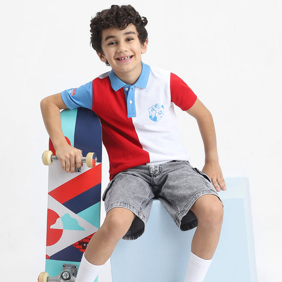 Captain America Boys Polo Tees  | Multi Color